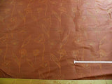 100% Silk Lampas Tulip "brick" Red Mod Picasso Modern Abstract Flora Thick MSRP USD 300+/Y