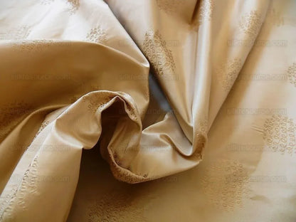 Bty Hiend 100%silk Taffeta Damask Loop Doodle "biscotti" Beige MSRP USD 200+/Y