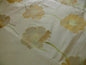 100%SILK LAMPAS YELLOW GOLD POPPY DECO