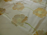 100%SILK LAMPAS YELLOW GOLD POPPY DECO