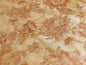 RM COCO 100% SILK LAMPAS AUTUMN TRI-LEAF FLOWER "CINNAMON" BROWN