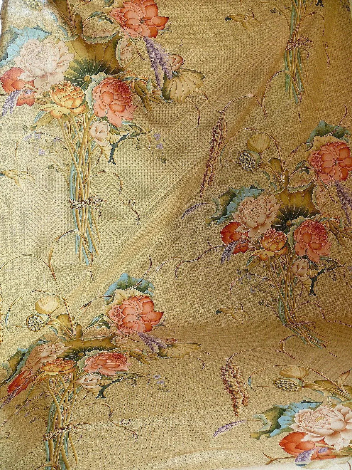 Brunschwig & Fils Imperial Lotus Print Chinoisery Vase Stunning