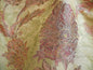 100% SILK LAMPAS LARGE PEONY PAISLEY "FIRETHORN" RED