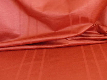 SCALAMANDRE  DEEP ROSE COTTON SILK "HORSEGUARD STRIPE" BTY