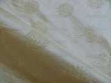 100% SILK DAMASK LOOP DOODLE "VANILLA" ECRU BTY