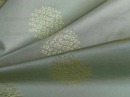 100% SILK DAMASK LOOP DOODLE "MINT" BLUE BTY