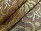 100% SILK JAQUARD PALM LEAF "THYME" BROWN