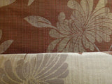 By yard 100% Silk Lampas Bali Breeze "copper" Brown Tropical Reversible