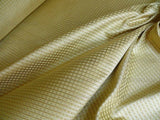 100% SILK JACQUARD DASHED SQUARE TEXTURE "SESAME" GOLD
