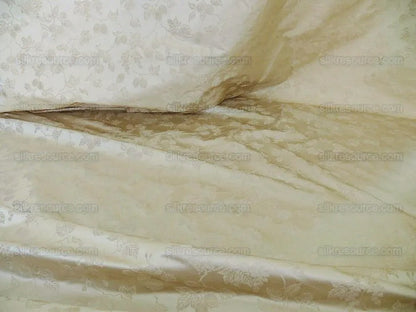 100% Silk Damask Summer Berry on Vine Cream Nimbus Art Nouveau William Morris