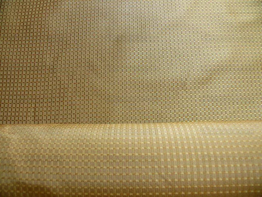 100% SILK JACQUARD DASHED SQUARE TEXTURE "COIN" GOLD