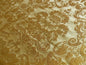 100% SILK DAMASK RAW TEXTURE FLORAL "GOLDENROD" GOLD