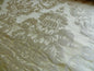 100% SILK DAMASK RAW TEXTURE FLORAL "VANILLA" ECRU