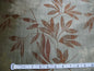 100% SILK LAMPAS BALI BREEZE "PATINA" BLUE-GRAY WALNUT BROWN