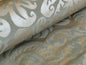 HiEND ABSTRACT"PAPERCUT"SILK SWIRL FLEUR De LYS GREY SILVER "117