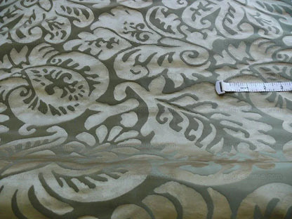 Hiend Abstract"papercut"silk Swirl Fleur De Lys Grey Silver Pomegranite"117