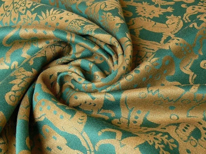 By Yard Clarence House Myth Animal Wool Epingle Hunter Green &amp; Bronze