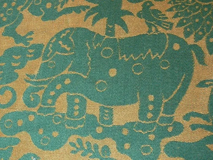 By Yard Clarence House Myth Animal Wool Epingle Hunter Green &amp; Bronze