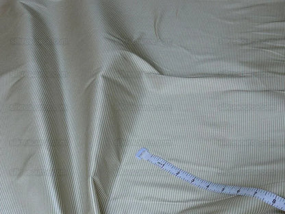 G. P. & J. Baker Lee Jofa White Coffee Pin Stripe Silk Taffeta9y