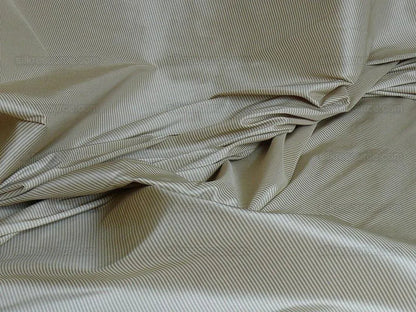 G. P. & J. Baker Lee Jofa White Coffee Pin Stripe Silk Taffeta9y