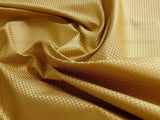 100% SILK DAMASK TEXTURE "AMBER" GOLD