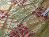100% Silk Jacquard Mirror Square "jewel" Gold Red Green MSRP USD 230/y