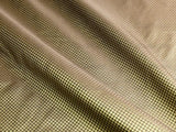 High End 100% Silk Mini Check "stem" Green Bronze Brown Heavy! MSRP USD275/Y