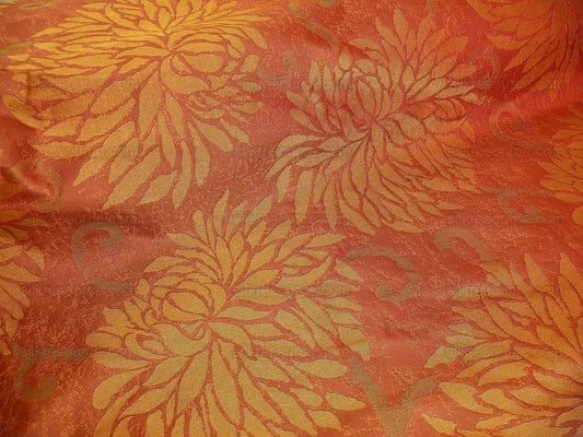 100% SILK JACQUARD KIMONO MUM "BURNT AMBER"