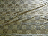 100% Silk Jacquard Mirror Square "silver" Gold Gray MSRP USD 230/y