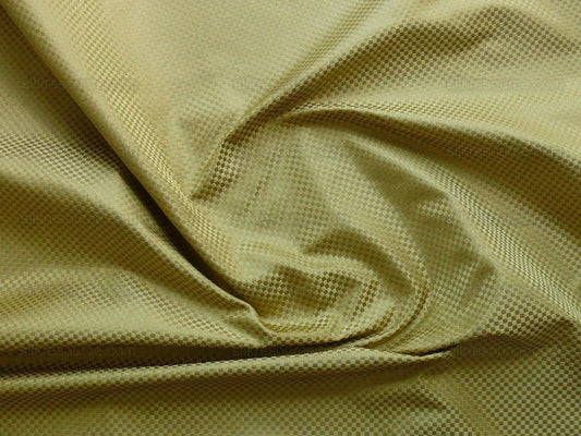 100% SILK DAMASK TEXTURE "WHEAT" GOLD