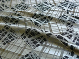 100% Silk Jacquard Mirror Square "slate" Grey Black Silver MSRP USD 230/y