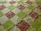 100% Silk Jacquard Mirror Square "fiesta" Gold Green Red MSRP USD 230/y