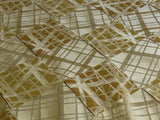 100% Silk Jacquard Mirror Square "creme" Gold Cream MSRP USD 230/y