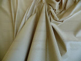 High End 100% Silk Mini Check "flax" Gold Heavy! MSRP USD275/Y