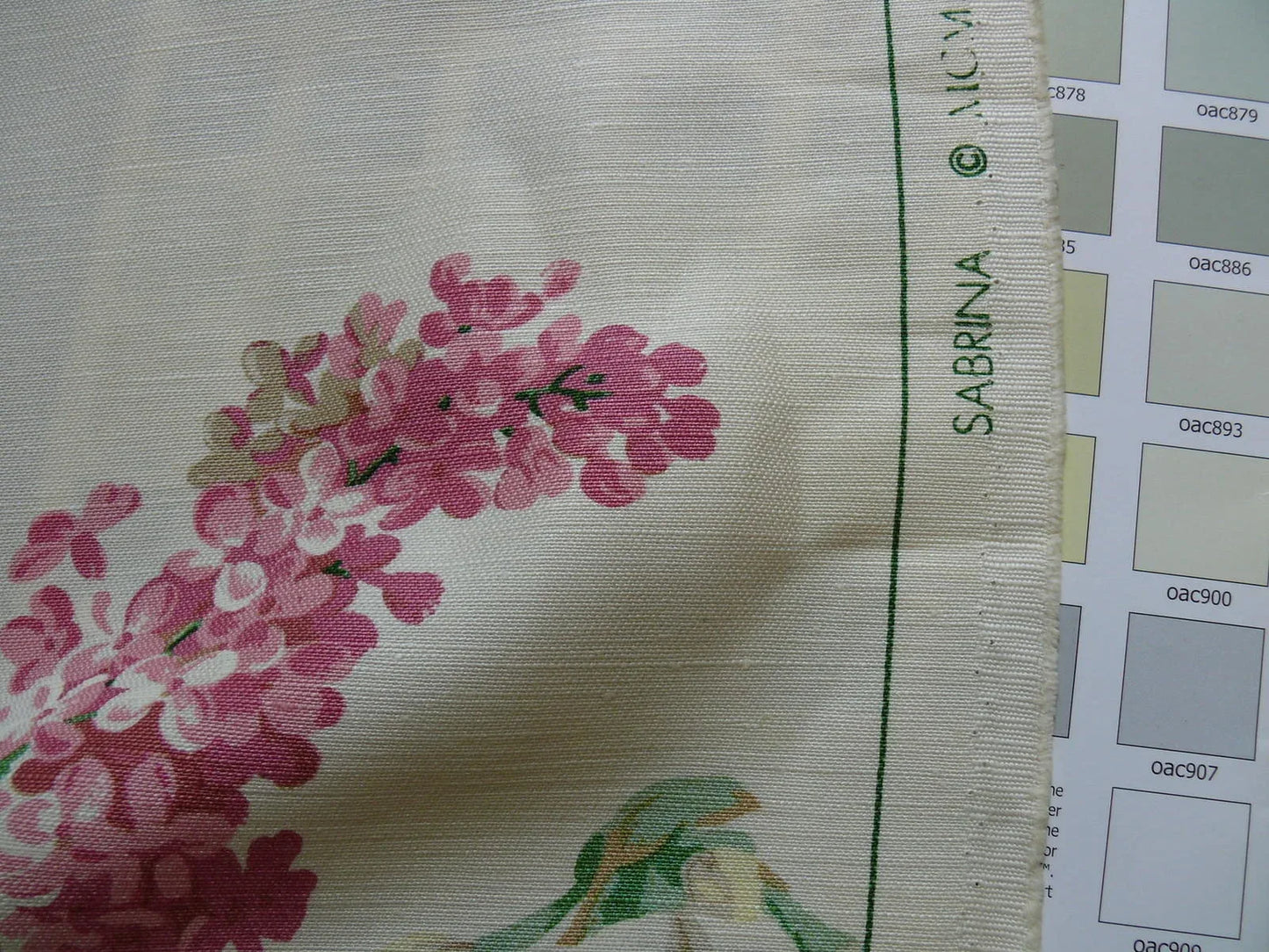 Brunschwig &amp; Fils Sabrina Linen Pink Tulips Daffodils Lilacs