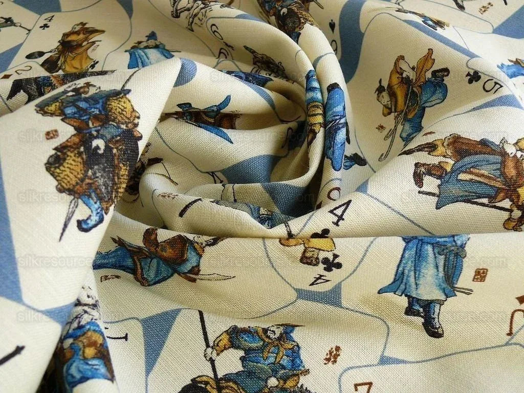 Travers Elizabeth Benefield Fab Macau Chinoserie Linen Martial Art FIgures#487