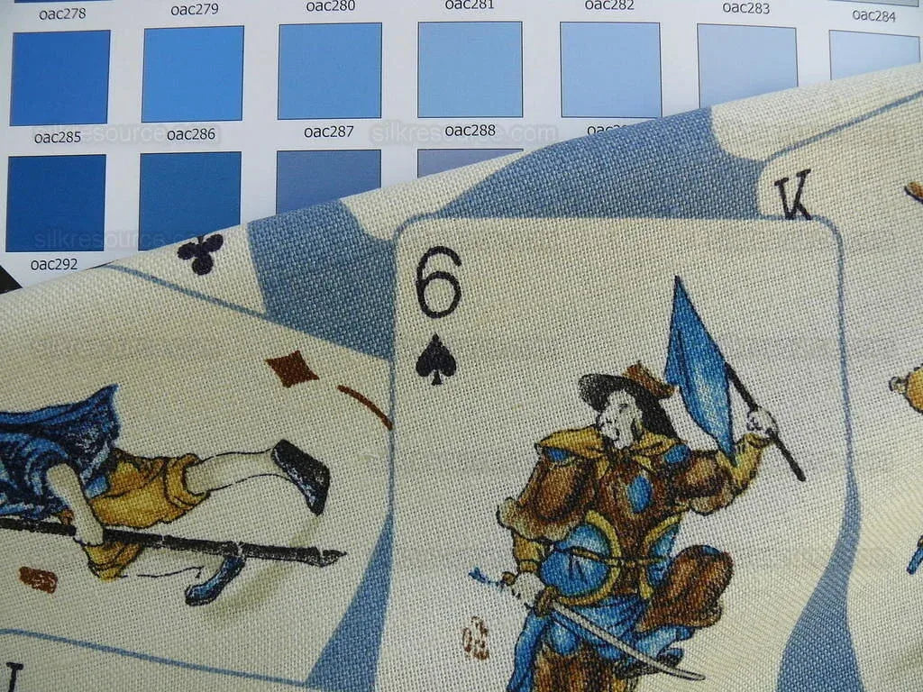 Travers Elizabeth Benefield Fab Macau Chinoserie Linen Martial Art FIgures#487