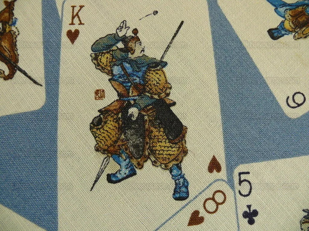 Travers Elizabeth Benefield Fab Macau Chinoserie Linen Martial Art FIgures#487