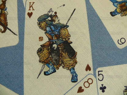 Travers Elizabeth Benefield Fab Macau Chinoserie Linen Martial Art FIgures#487