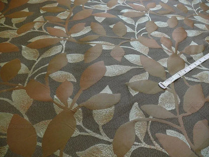 Kravet Coutour Silk "Eternal" #27747 Vine Espresso Blue Brown 100% silk Lampas MSRP USD 248/Y