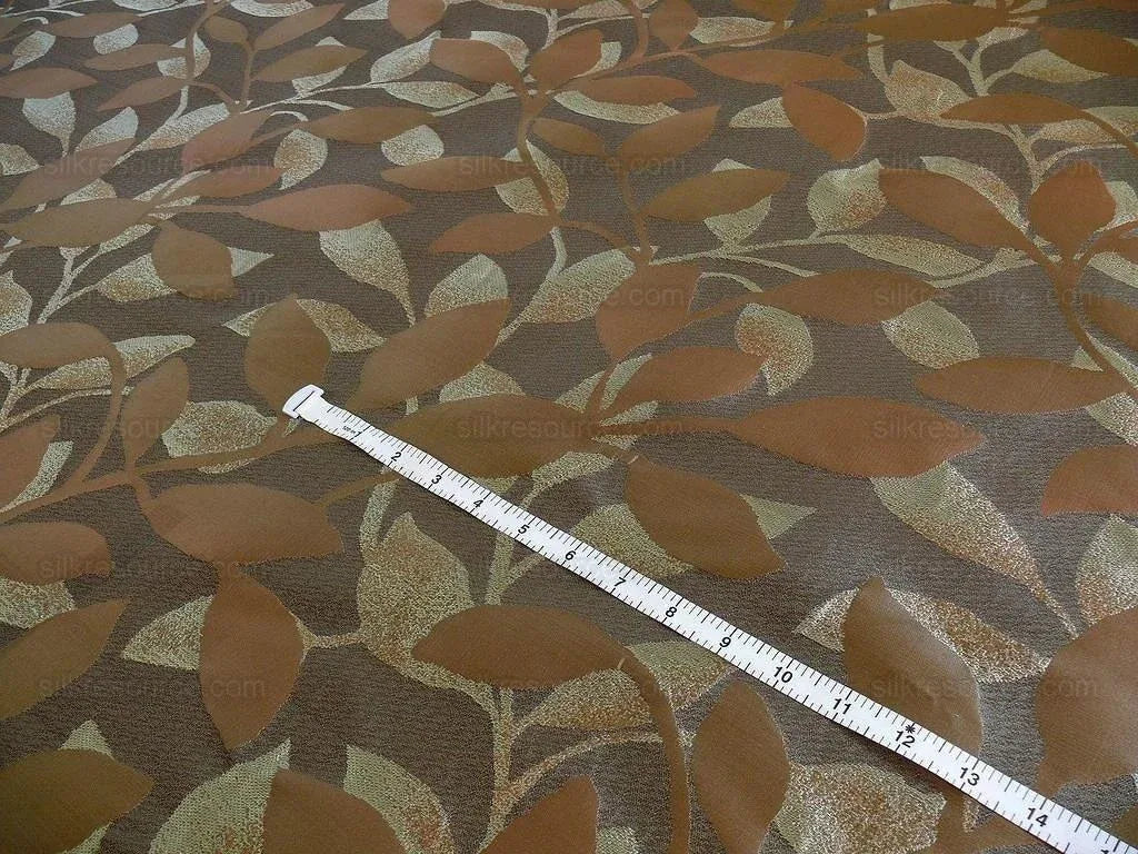 Kravet Coutour Silk "Eternal" #27747 Vine Espresso Blue Brown 100% silk Lampas MSRP USD 248/Y