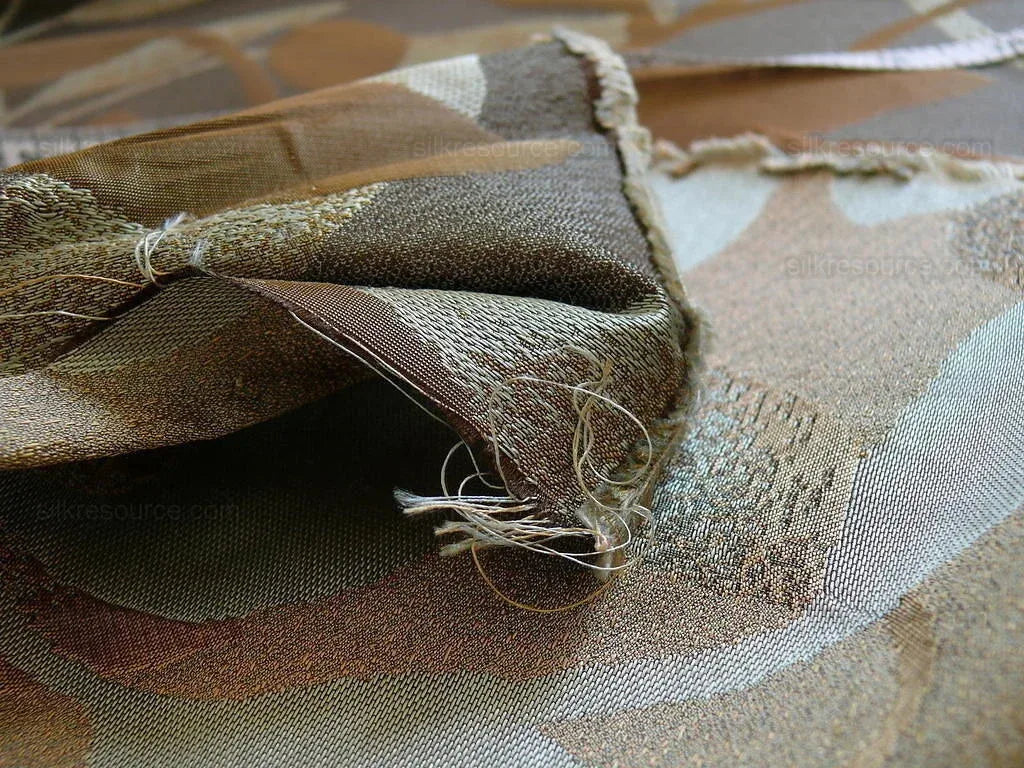 Kravet Coutour Silk "Eternal" #27747 Vine Espresso Blue Brown 100% silk Lampas MSRP USD 248/Y