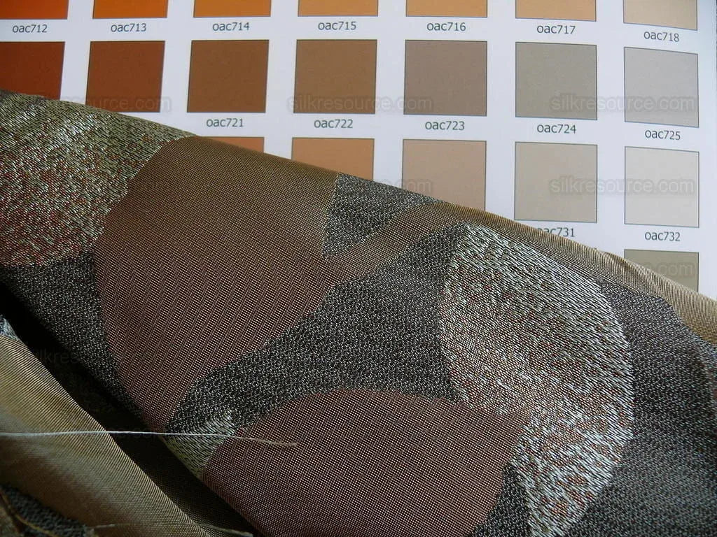 Kravet Coutour Silk "Eternal" #27747 Vine Espresso Blue Brown 100% silk Lampas MSRP USD 248/Y