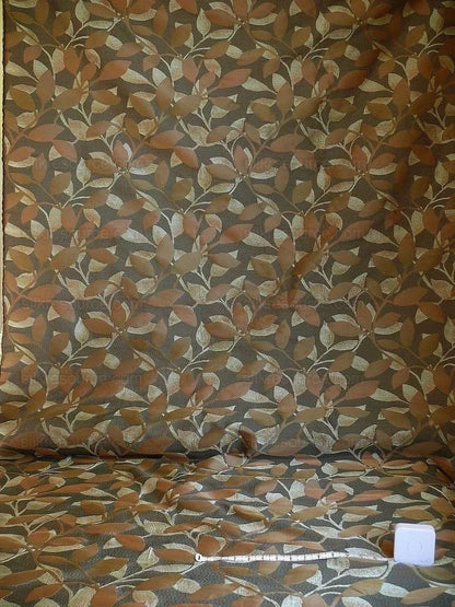 Kravet Coutour Silk "Eternal" #27747 Vine Espresso Blue Brown 100% silk Lampas MSRP USD 248/Y