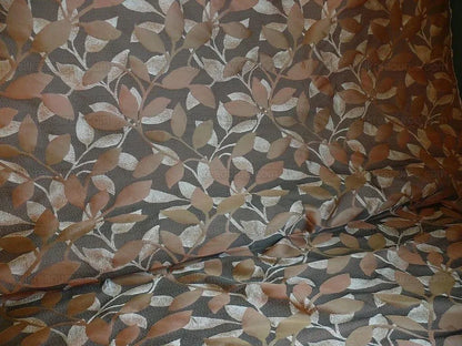 Kravet Coutour Silk "Eternal" #27747 Vine Espresso Blue Brown 100% silk Lampas MSRP USD 248/Y