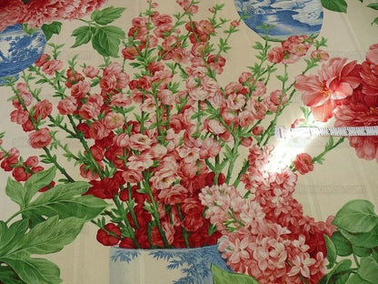 Stunning!! Robert Allen Pink Peony Blue Porcelain