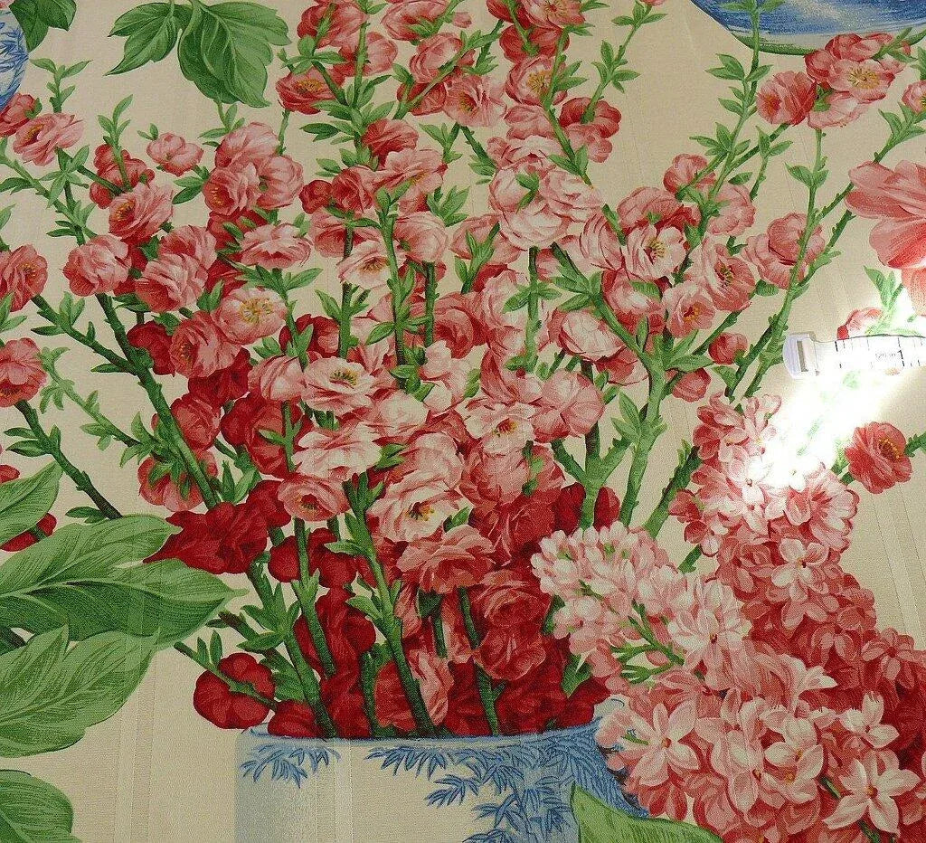 STUNNING!! ROBERT ALLEN PINK PEONY BLUE PORCELAIN