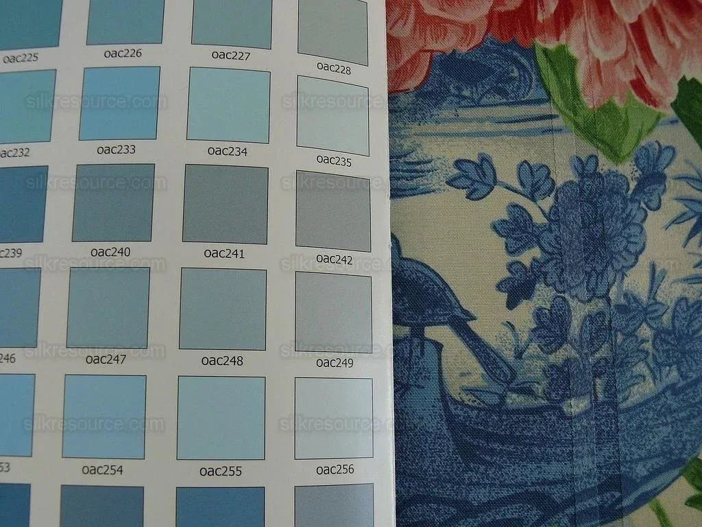 Stunning!! Robert Allen Pink Peony Blue Porcelain