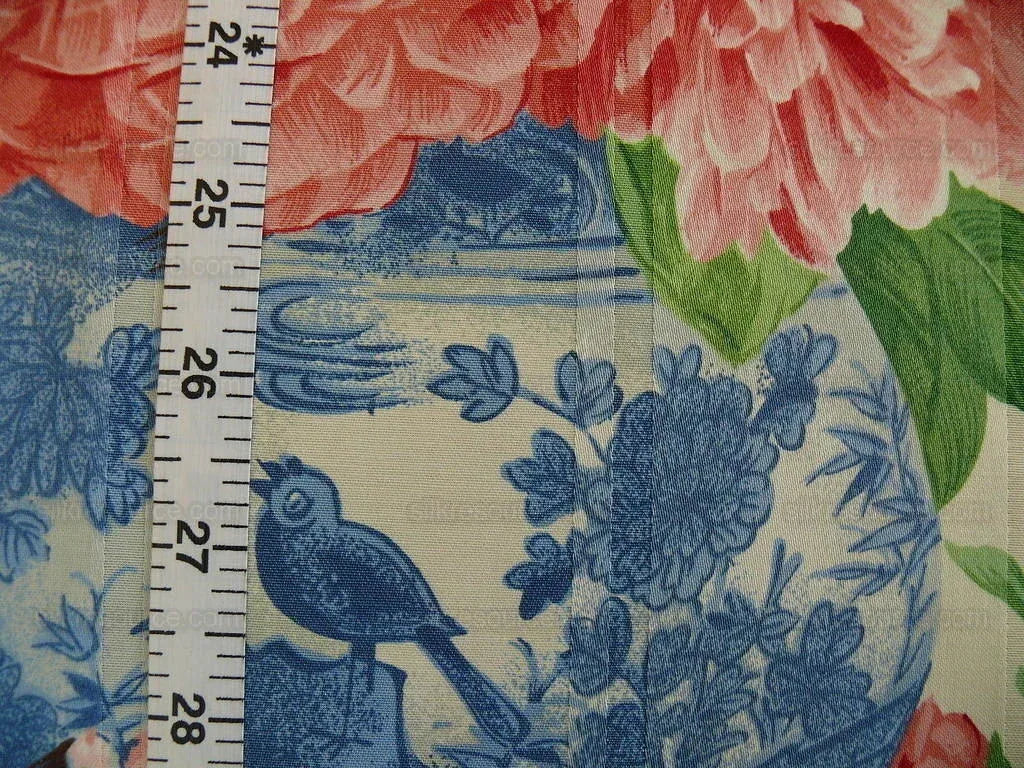 Stunning!! Robert Allen Pink Peony Blue Porcelain