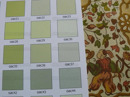 Vervain "Peking" Chinoisere Cranberry Gold Orange Cotton Print Bty